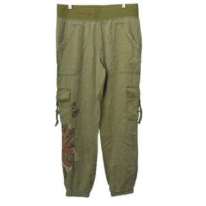 Xcvi Darri Embroidered Pull-on Soft Twill Jogger Women’s Size Small Boho Cargo
